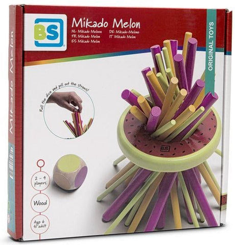 BS legetøj Mikado melon træspil, 31 stk.