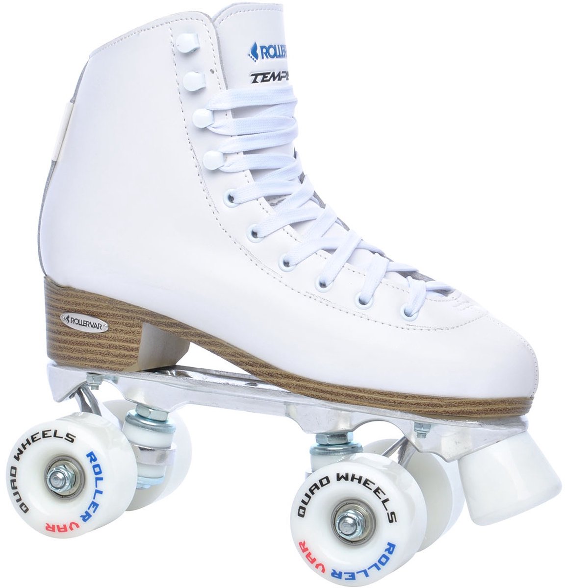 Tempish klassiske rulleskøjter - quad skates - hvid - str. 38