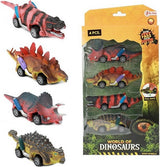 Toi-legetøj world of dinosaurs dino pullback bil, 4 stk.