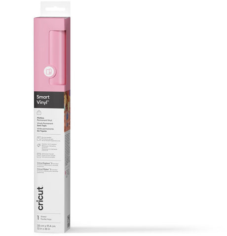 Cricut smart vinyl permanent 33x91cm – lys pink (1 ark)