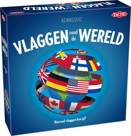 Taktikflag over hele verden - brætspil - genkend flag og topografi-quiz - pædagogisk familiespil - 2-6 spillere - høj skandinavisk kvalitet