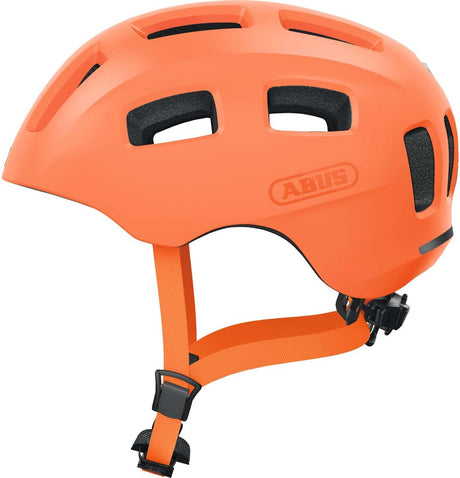 Abus cykelhjelm youn-i 2.0 mono orange m - 52-57 cm - orange - velegnet til brug på elcykler - bycykler - 260 g