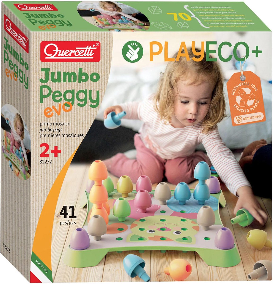 Quercetti playeco indsatsmosaik stor, 41 stk.