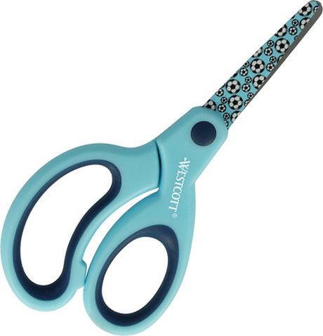 Westcott børnesaks - softgrip junior - 13 cm - rund spids - blå - ac-e21561