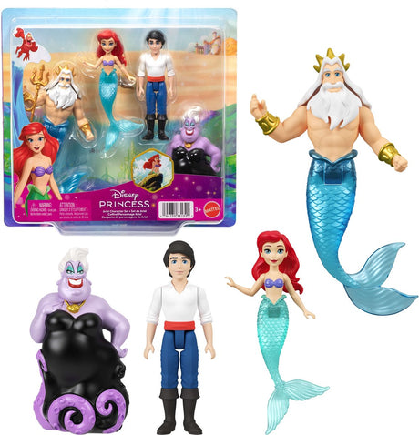 Mattel disney prinsesse ariel karaktersæt med 4 små dukker