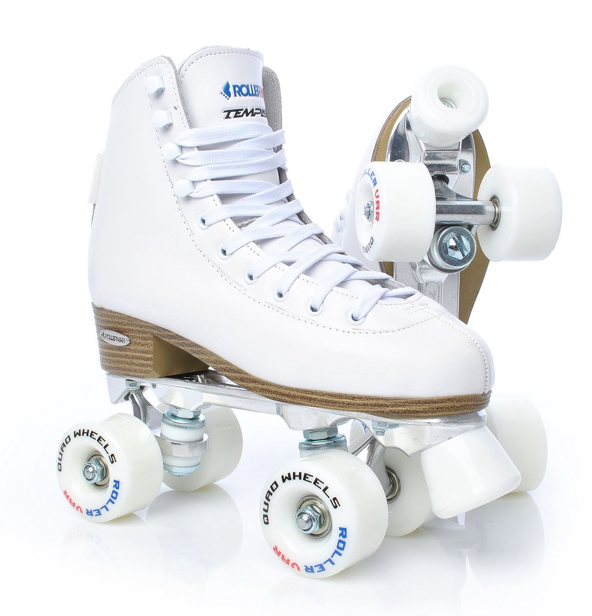 Tempish klassiske rulleskøjter - quad skates - hvid - str. 41
