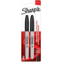 Sharpie -permanentmarkers | fijne punt | zwarte inkt | 2 stuks