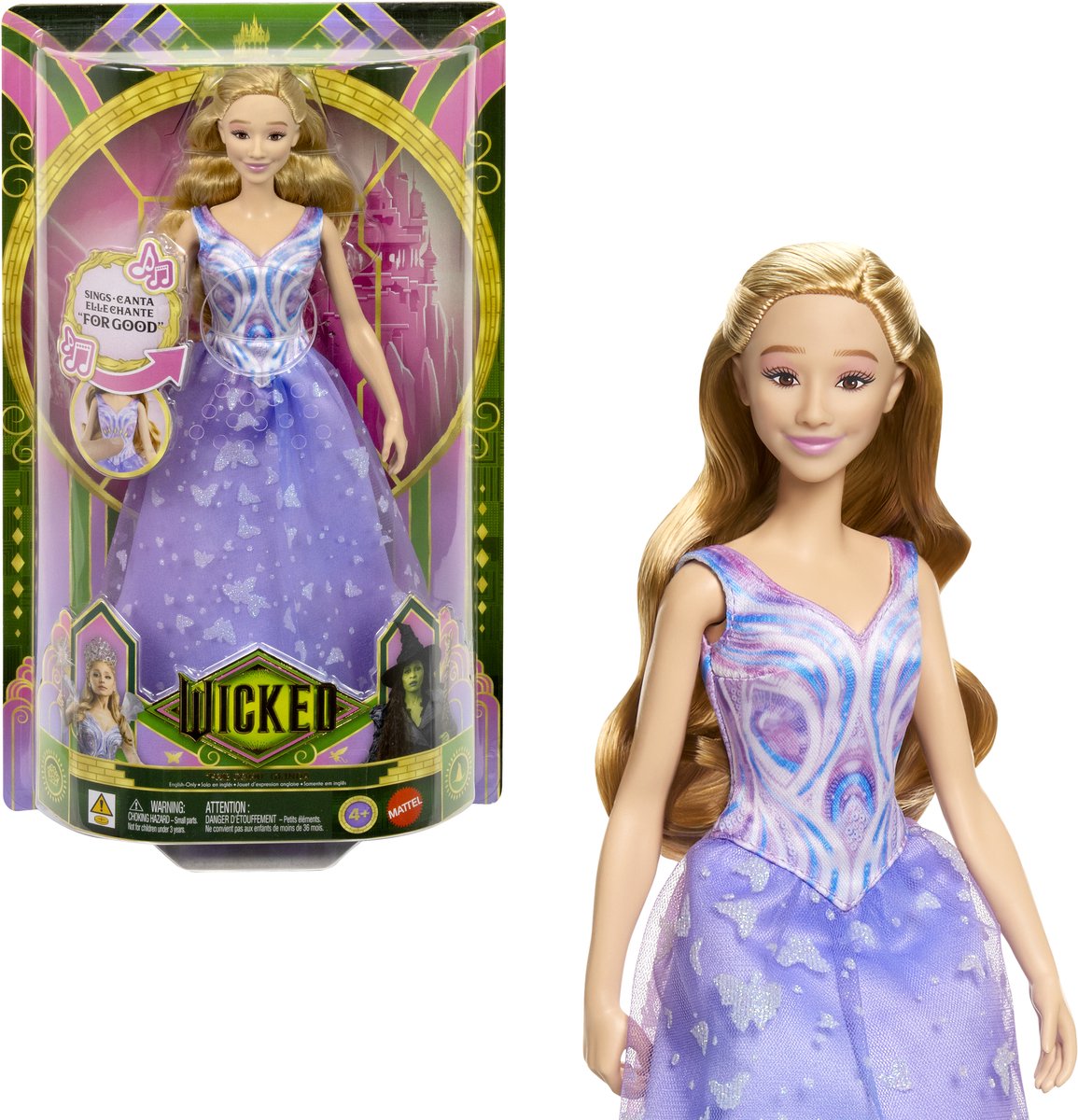 Wicked for good syngende glinda dukke - synger 'for good' - syngende modedukke