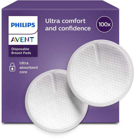 Philips avent ammeindlæg - 100 dele - tynde, åndbare og anti-lækage - scf254 13