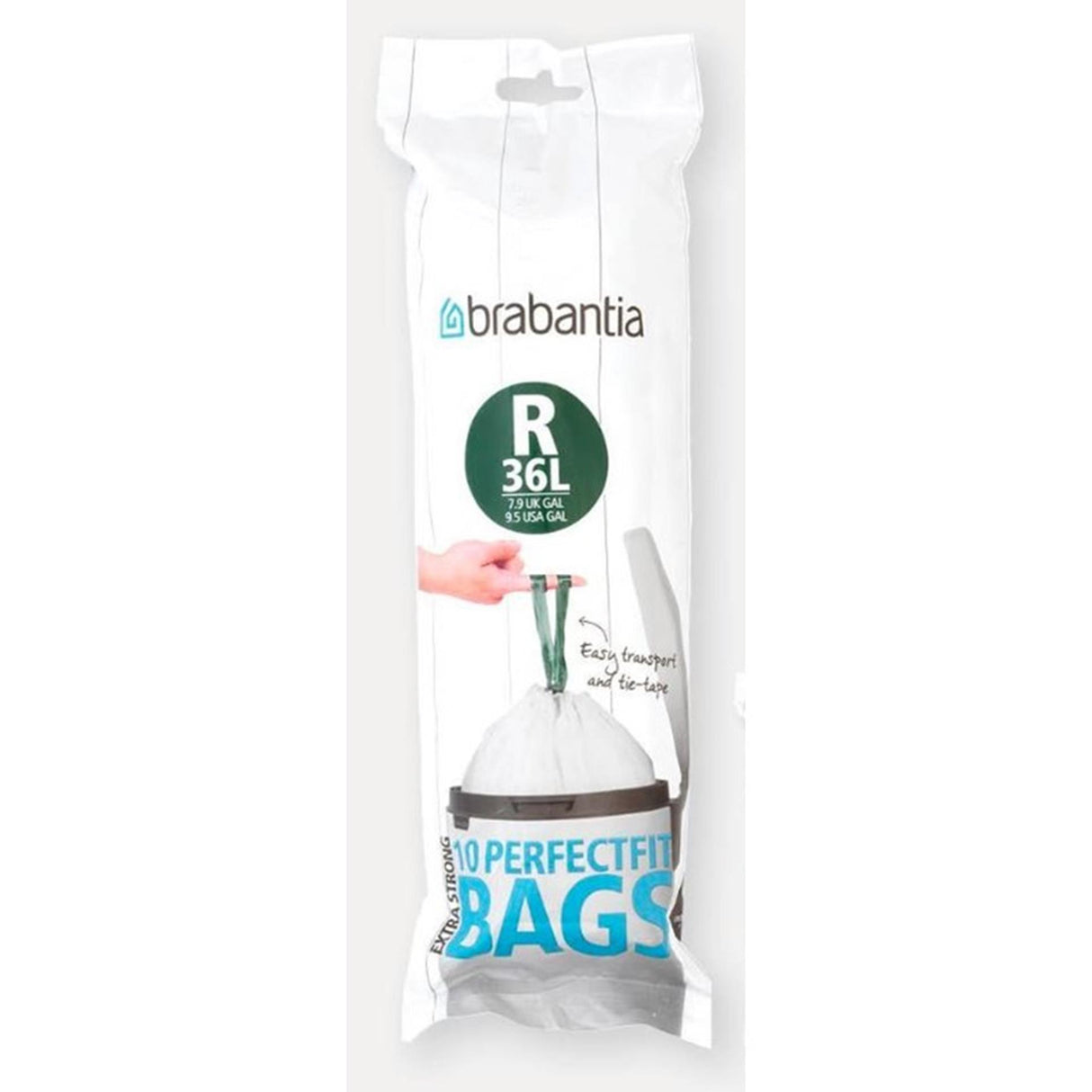 Brabantia perfekt pasform affaldspose med snørelukning - 36 l - kode r - 10 stk.