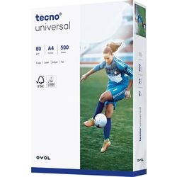 Kopipapir tecno 2100011548 a4 80 g m² hvid 500 ark