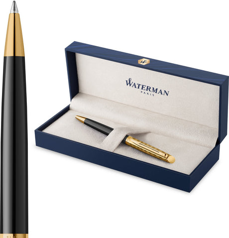 Waterman halvkugle kuglepen | operasamlingen | sort guld | gaveemballage