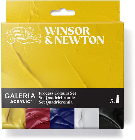 Winsor Newton 2190618 Galeria Acryl Process Colors Sæt – 5x60ml | højkvalitets akrylmaling til cmyk blanding
