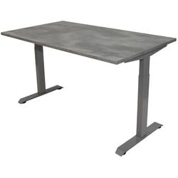 Skrivebord euroseats grå beton metal