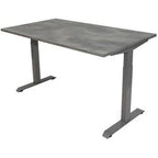 Skrivebord euroseats grå beton metal