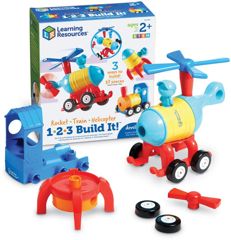 Læringsressourcer 1-2-3 build it!™ raket-tog-helikopter - 2+