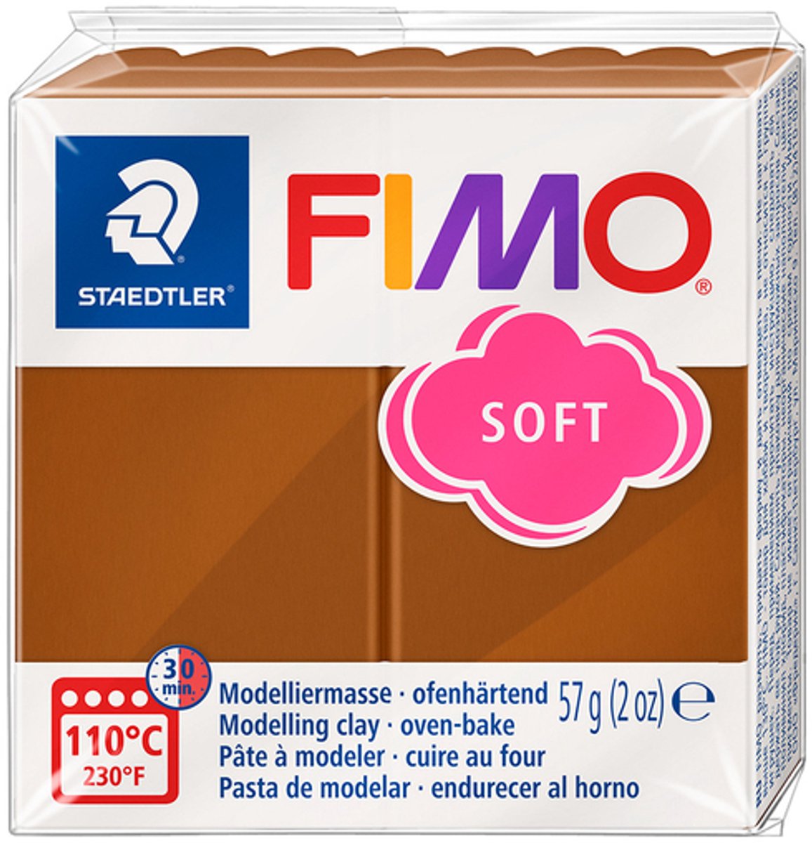 Fimo blød modellering ler 57 g karamel