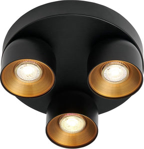 Nordlux kande rund-spot-ip20-3xgu10-sort