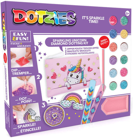 Diamond dotz® diamant dotz håndværkssæt - baby enhjørning - legetøj til diamantmaling.
