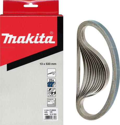 Makita tilbehør slibebånd blå længde 533 mm bredde 13 mm korn 60 - p-39497