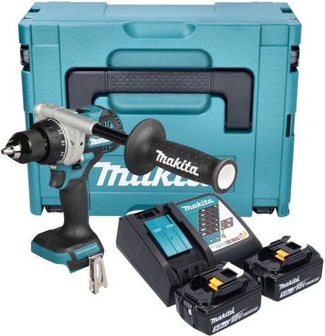Makita ddf492rtj 18v bore-/skruetrækker | inkl. 2x 5.0ah og hurtiglader i mbox - ddf492rtj