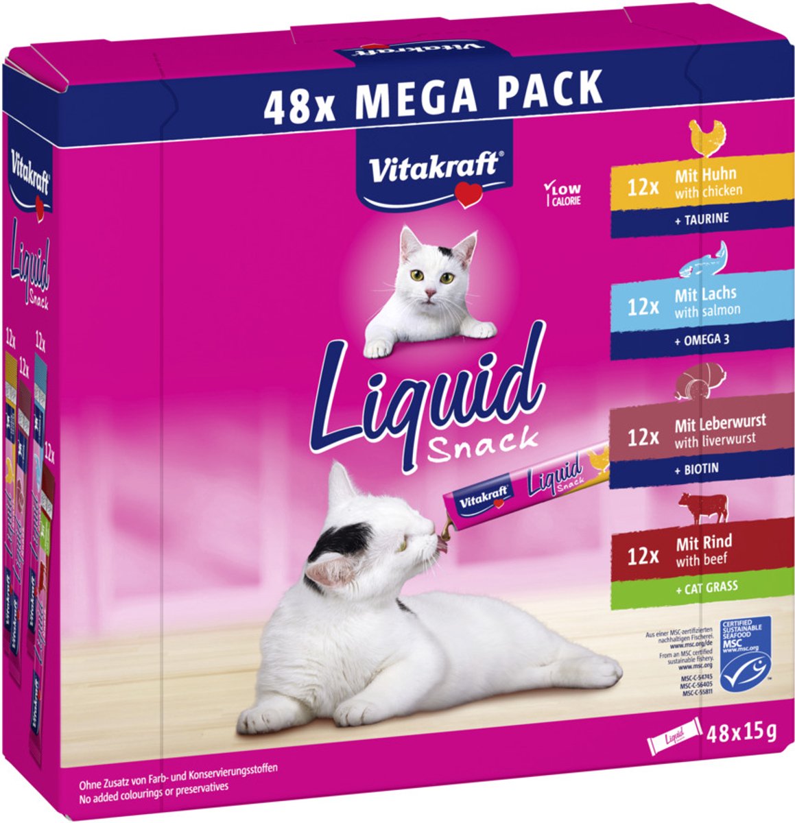 Vitakraft flydende snack stor pakke med 48 stk