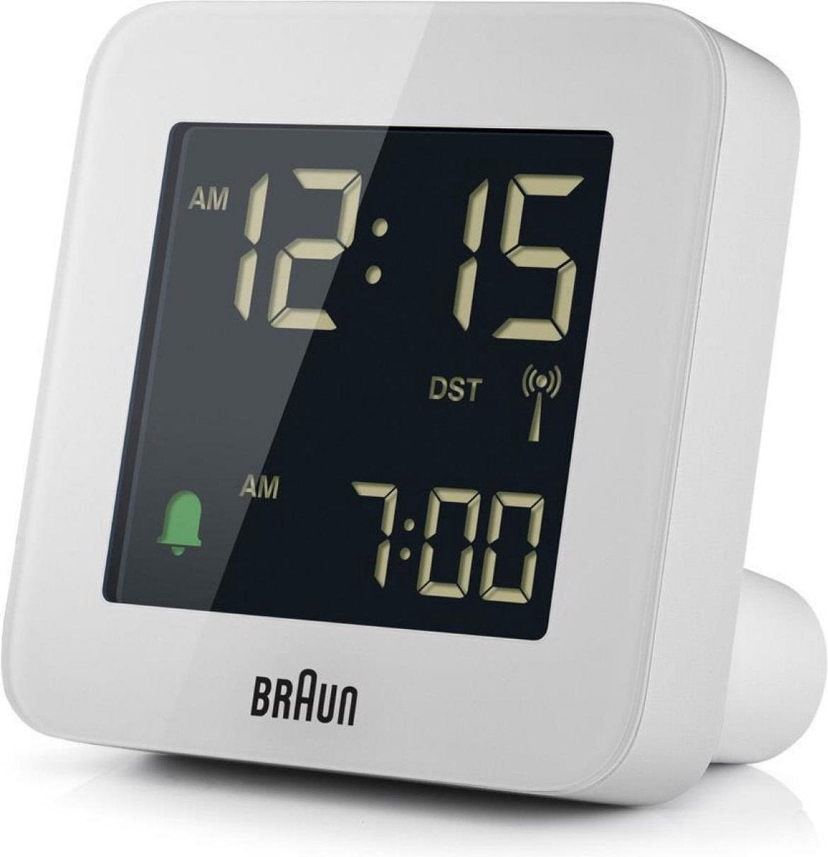 Braun bc09w-dcf - vækkeur - digital - radiostyret tidsdisplay - hvid