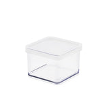 Rotho premium dåse loft 10x10x7 cm gennemsigtig hvid 500 ml