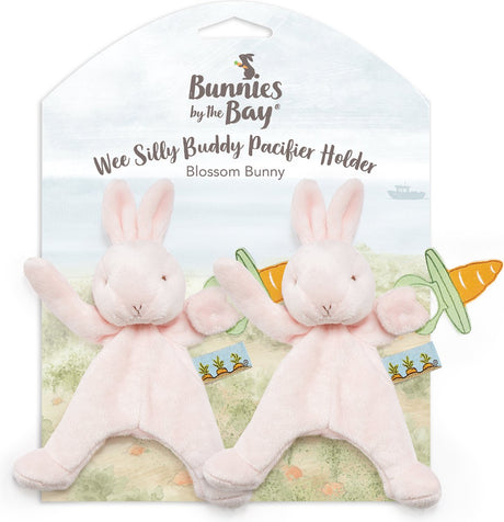 Bunnies by the Bay sæt med 2 putteklude med kaninsutholder - sutteklud - Velcrolukning til sut - pink - 2 stk.