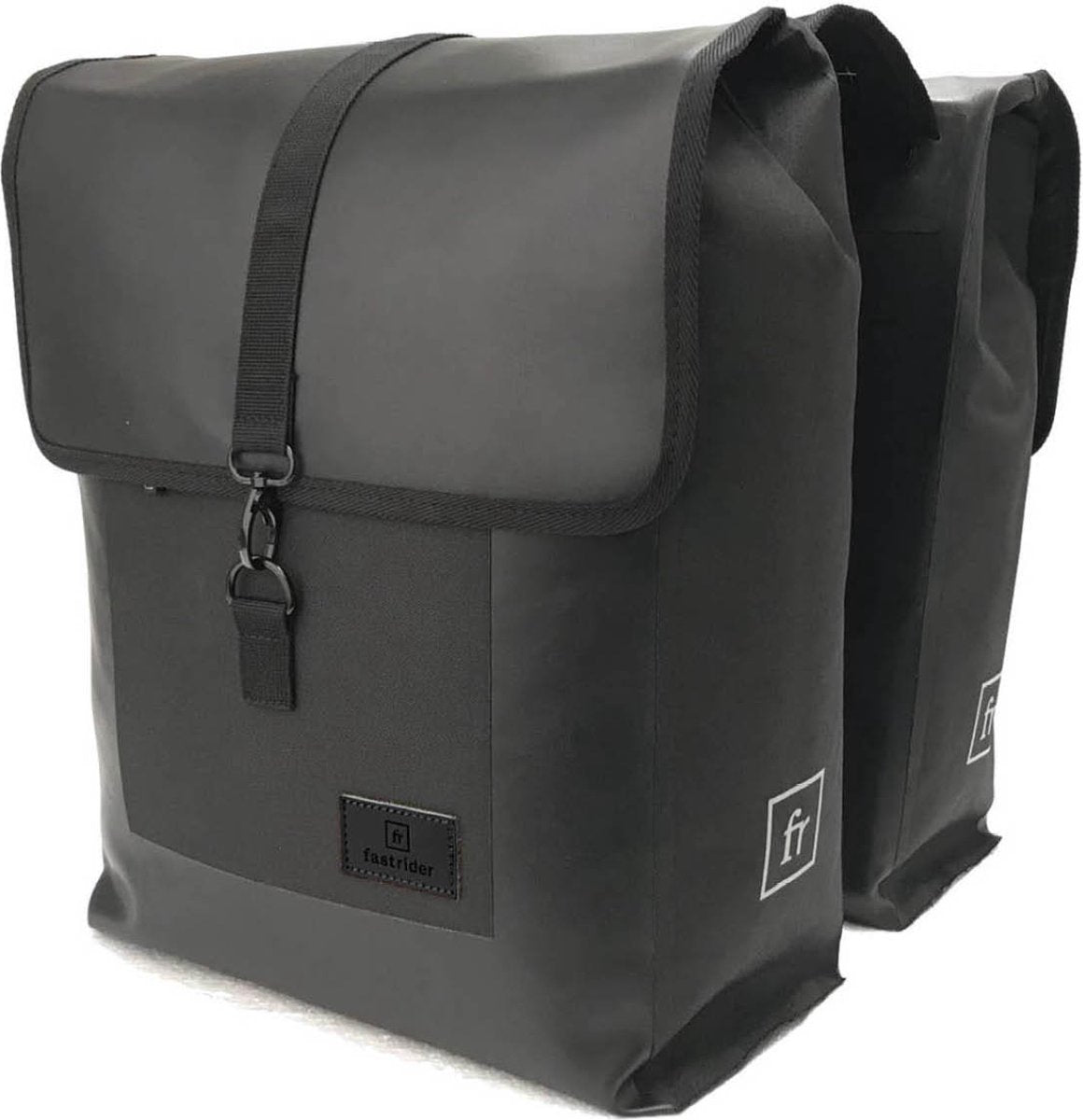 Fastrider jaxx dubbele fietstas trend waterdicht - zwart - 28l per tas