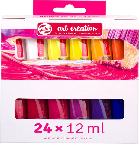 Talens kunstskabende akrylmalingssæt | 24 x 12 ml