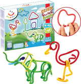 Spaghetteez 70-delt sæt - fleksible byggestænger - legetøj 4,5,6,7,8 år drenge og piger - håndværk piger drenge - byggelegetøj - montessori legetøj - pædagogisk legetøj