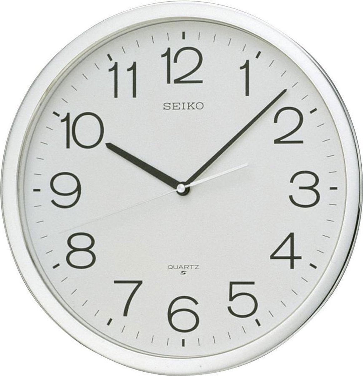 Seiko vægur qxa020s - hvidt rundt 36cm - plastik
