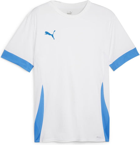 Puma teamgoal matchday trøje herre sportstrøje - hvid-elektrisk blå limonade