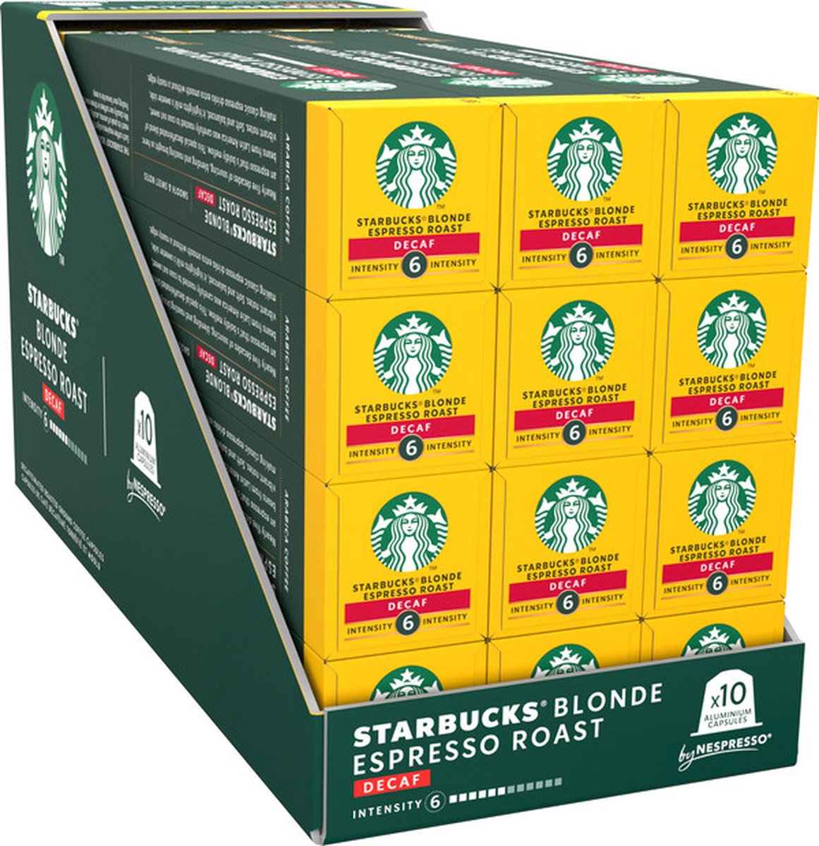 Starbucks by Nespresso kapsler blond espresso stegt koffeinfri - 10 kaffekopper x 12 æsker