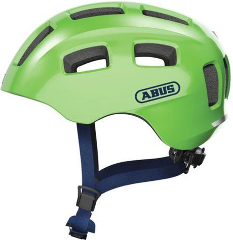 Abus cykelhjelm youn-i 2.0 glitrende grøn s - 48-54 cm - grøn - velegnet til brug på elcykler - bycykler - 240 g
