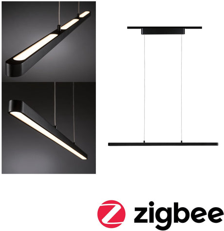 Paulmann Urail Pendants Smart Home Zigbee 3.0 Lento 3x600lm 3x13.5W Tunable White Dæmpbar 230V Sort Mat