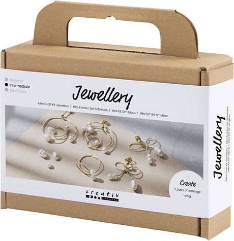Creativ virksomhed https: www.cchobby.nl mini-hobbyset-jewelry-earrings-metal-wire-gold-plated-1-box