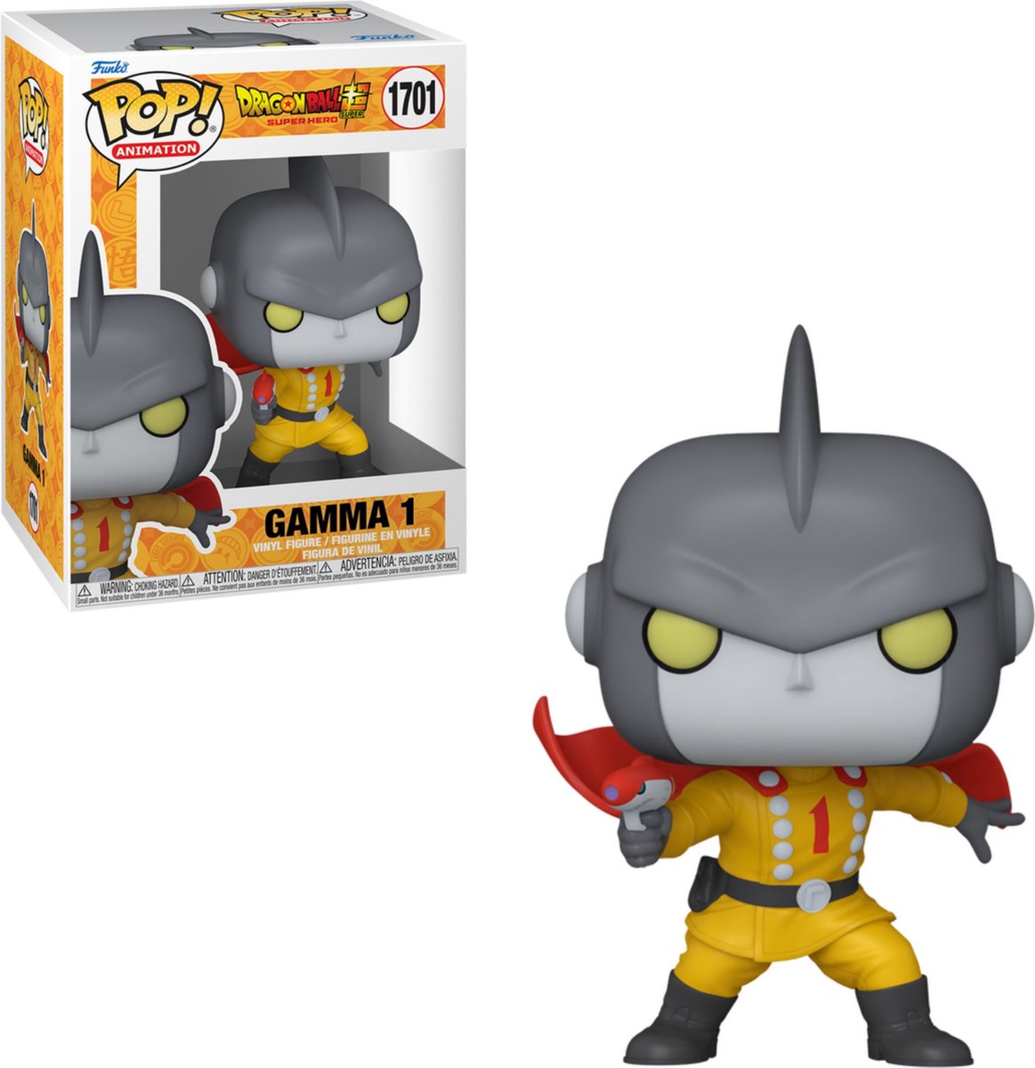 Funko dragon ball super - superhelt gamma 1 vinylfigur 1701 pop! flerfarvet