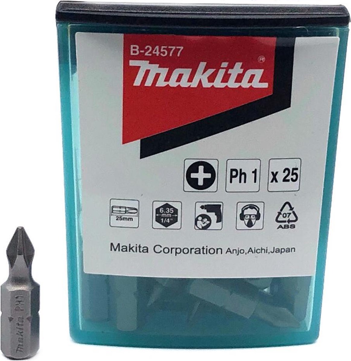 Makita skruebit ph1x25mm 25 stk