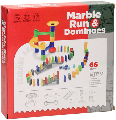 Lobbes legetøj, fx marmorbane med dominobrikker, 66 stk.