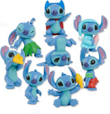 Bare spil Disney stitch - sæt med 8 stitch play figurer