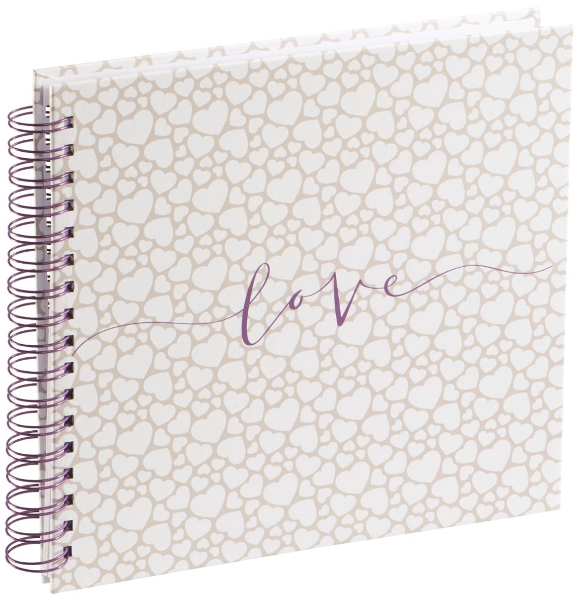 Hama spiral album romantik, 28x24 cm, 40 hvide sider