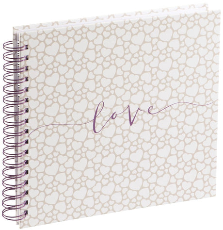 Hama spiral album romantik, 28x24 cm, 40 hvide sider