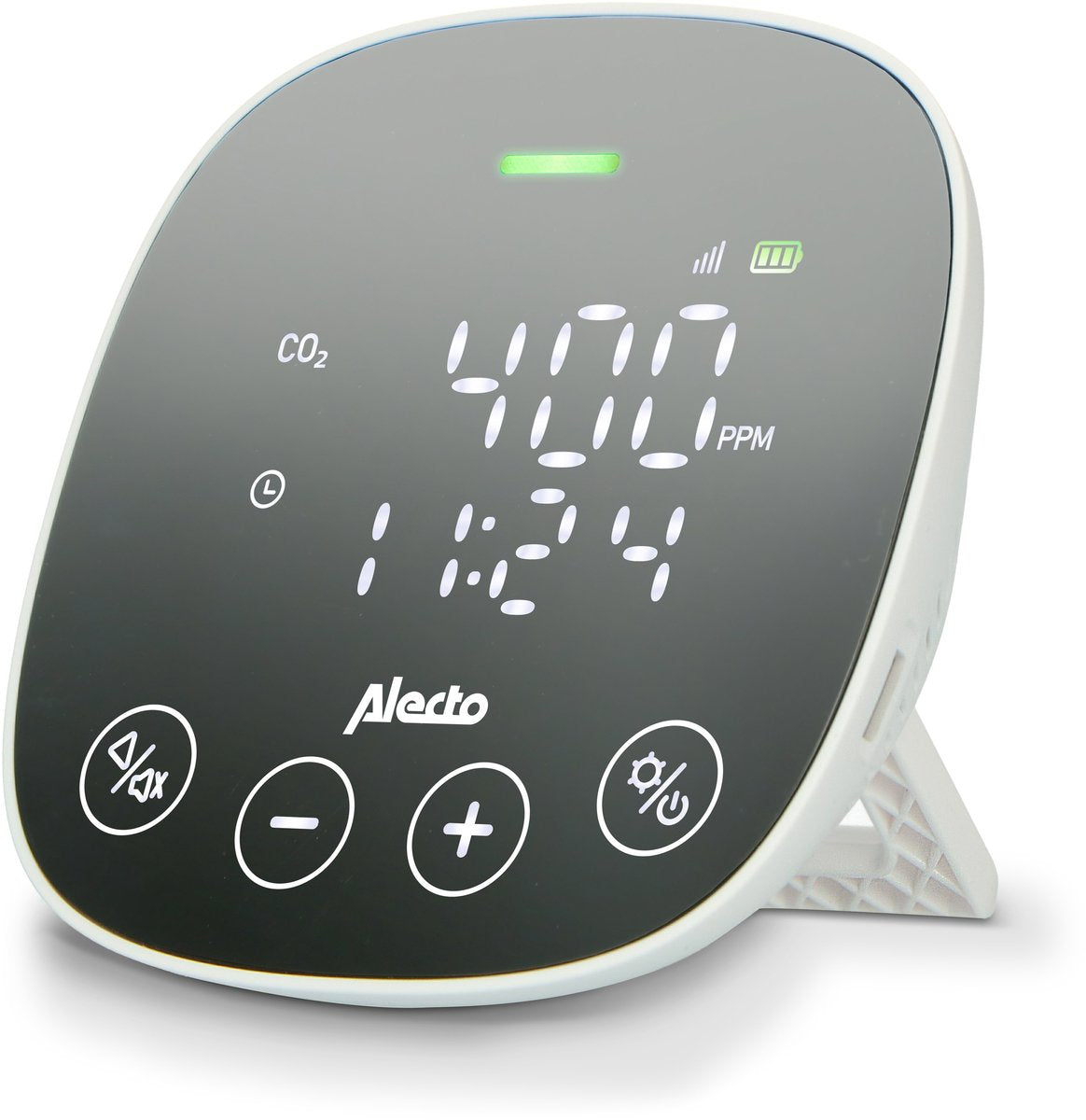 Alecto AQ30 - CO2 måler med professionel NDIR sensor - fugtmåler med alarmsignal ved dårlig ventilation