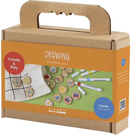 Kreativ virksomhed https: www.cchobby.nl mini-hobbyset-drawing-memory-game-and-three-in-a-row-diverse-colors-1-box
