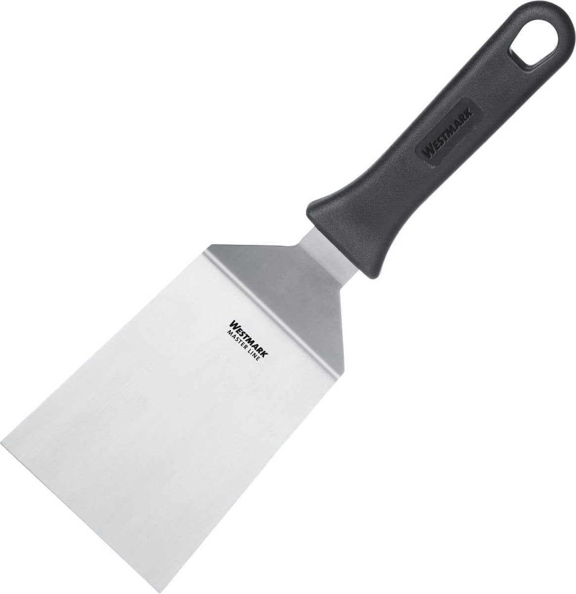 Westmark grillspatel, buet, stiv, lukket, klinge: 9 x 11,5 cm, længde: 29 cm, rustfrit stål plast, master line, sort sølv, 13442270