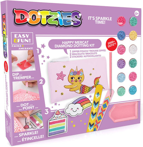 Diamond dotz® diamant dotz kreativt håndværkssæt - dotzies aktivitetssæt mercat diamant.