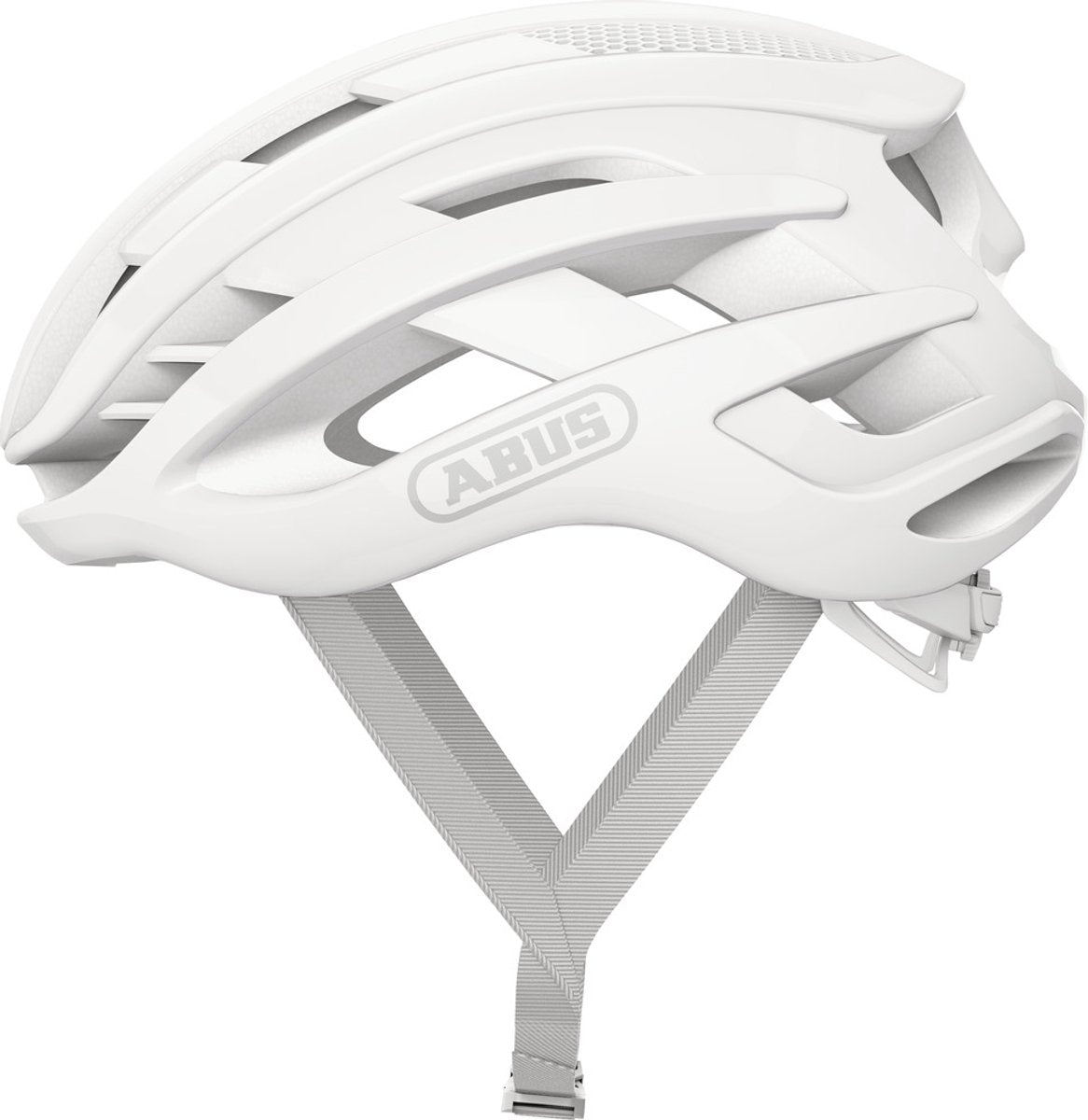 Abus cykelhjelm airbreaker ren hvid m - 52-58 cm - hvid - velegnet til brug på racercykler - gruscykler - 210 g
