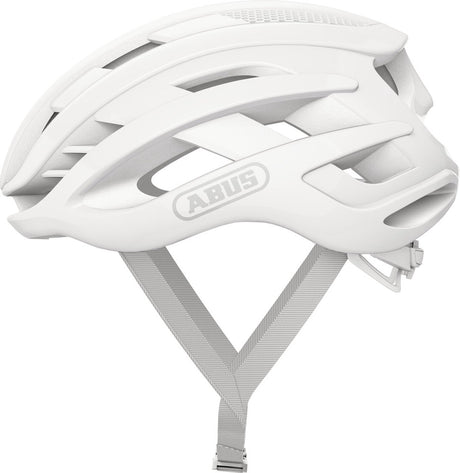 Abus cykelhjelm airbreaker ren hvid m - 52-58 cm - hvid - velegnet til brug på racercykler - gruscykler - 210 g
